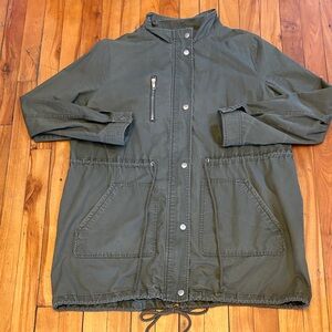 Forever 21 Olive Green Lightweight Utility Jacket - Women's Size XL